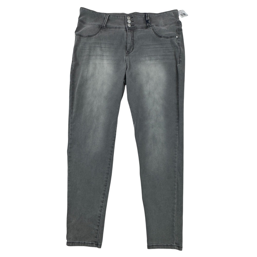WallFlower Sassy High Rise Skinny Jeans 20W Grey Blair NWT